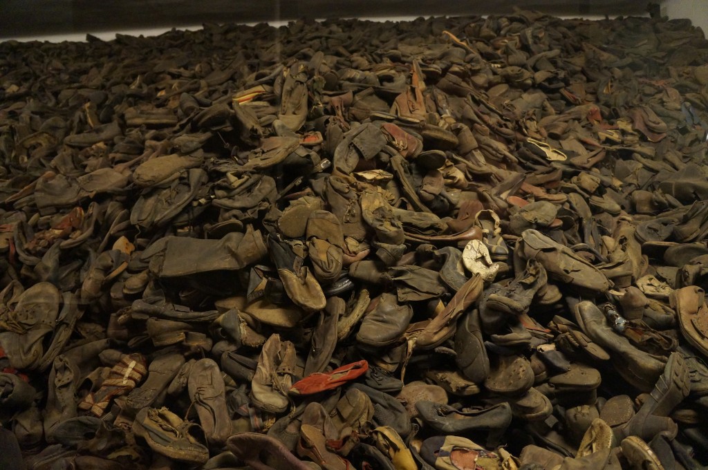 Shoes from the prisoners at Auschwitz