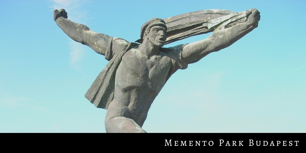 Memento park with teenagers in Budapest