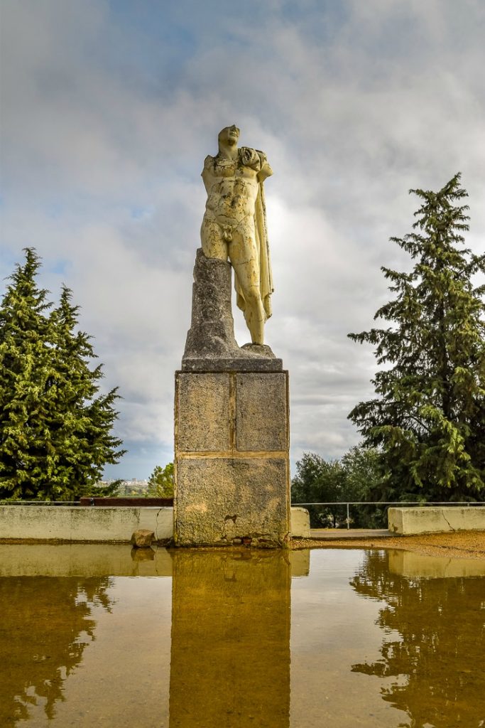 Statue of Hadrain emperor of rome with his head missing at Italica near Seville