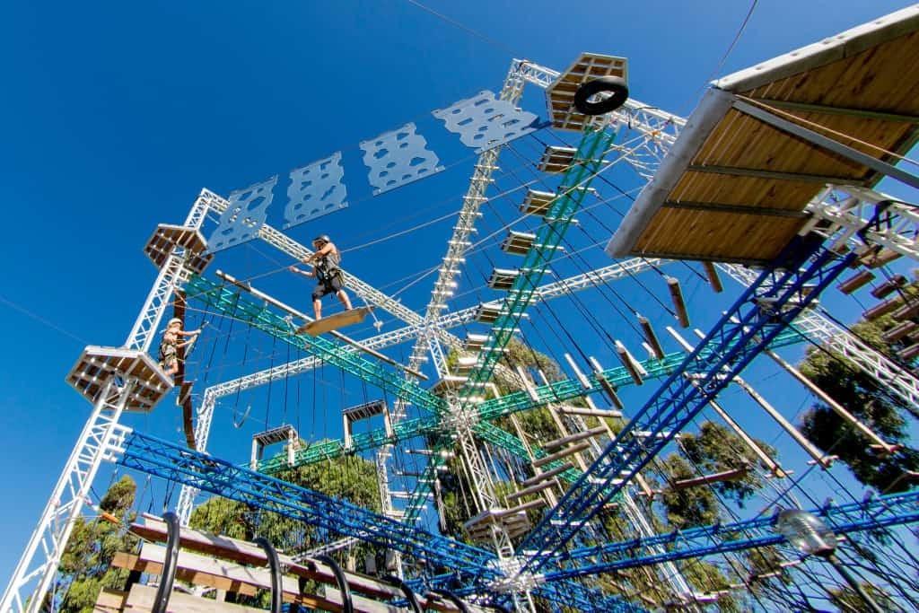 High ropes course at Parkys in Latrobe