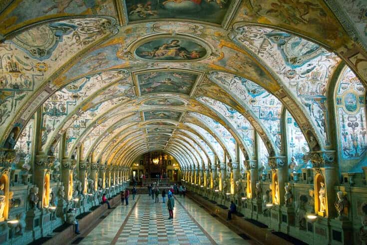 The main hallway of the Munich Residenz