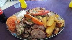 A plate of meats we had on our Dubrovnik to Kotor day trip
