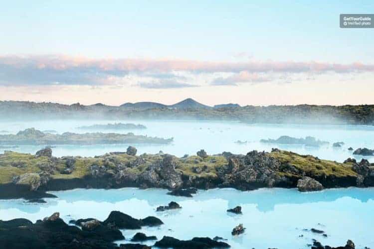Lava fields that surround the Blue Lagoon