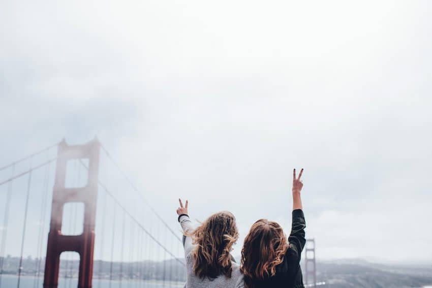 Kids at the Golden Gate Bridge