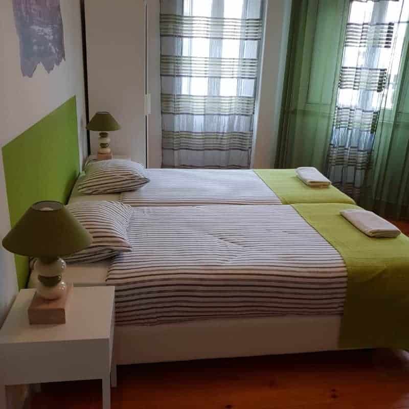 The bedroom at the Loulé Coreto Hostel