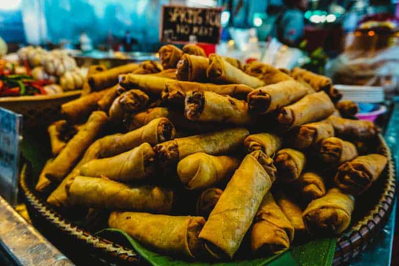 Spring Rolls in Krabi City Market