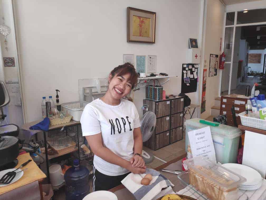 Jasime at the front counter
