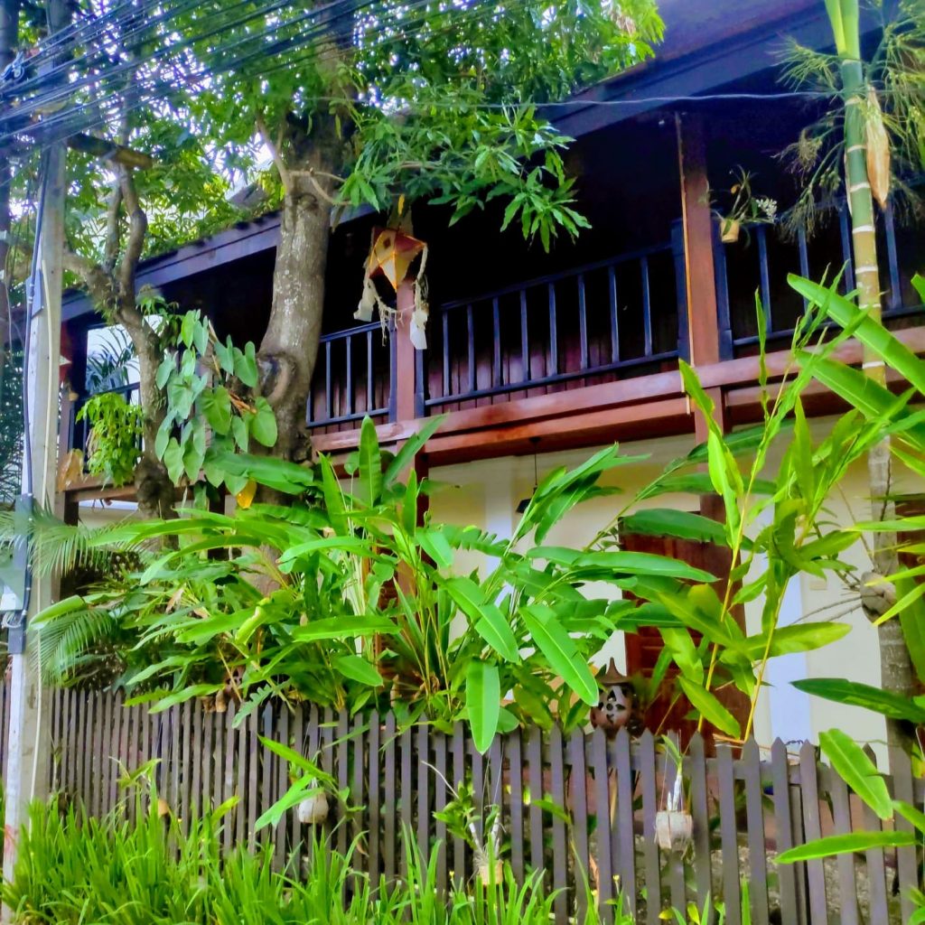 front of the lotus villa