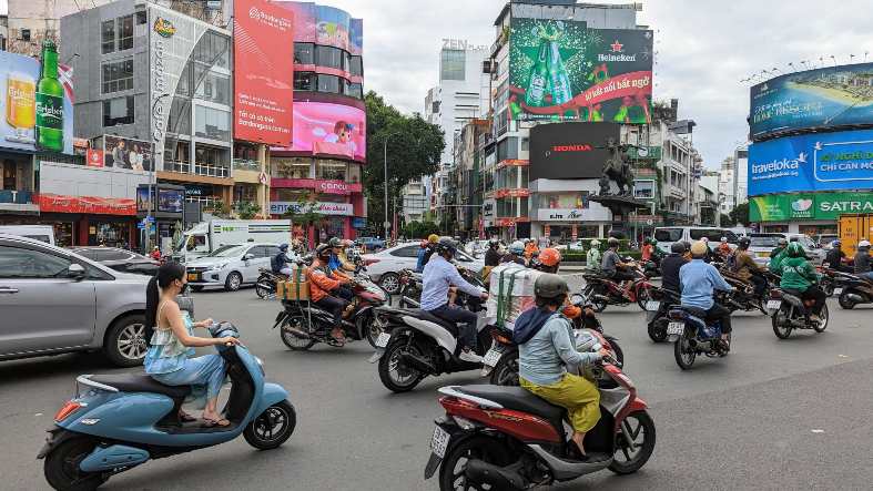 busy traffic in Ho Chi Minh City