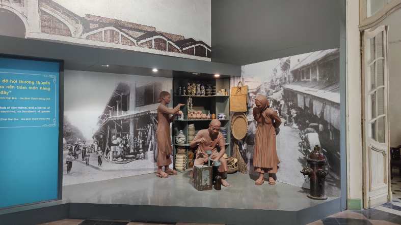 a display at the The Ho Chi Minh City Museum focusing on the history of the city