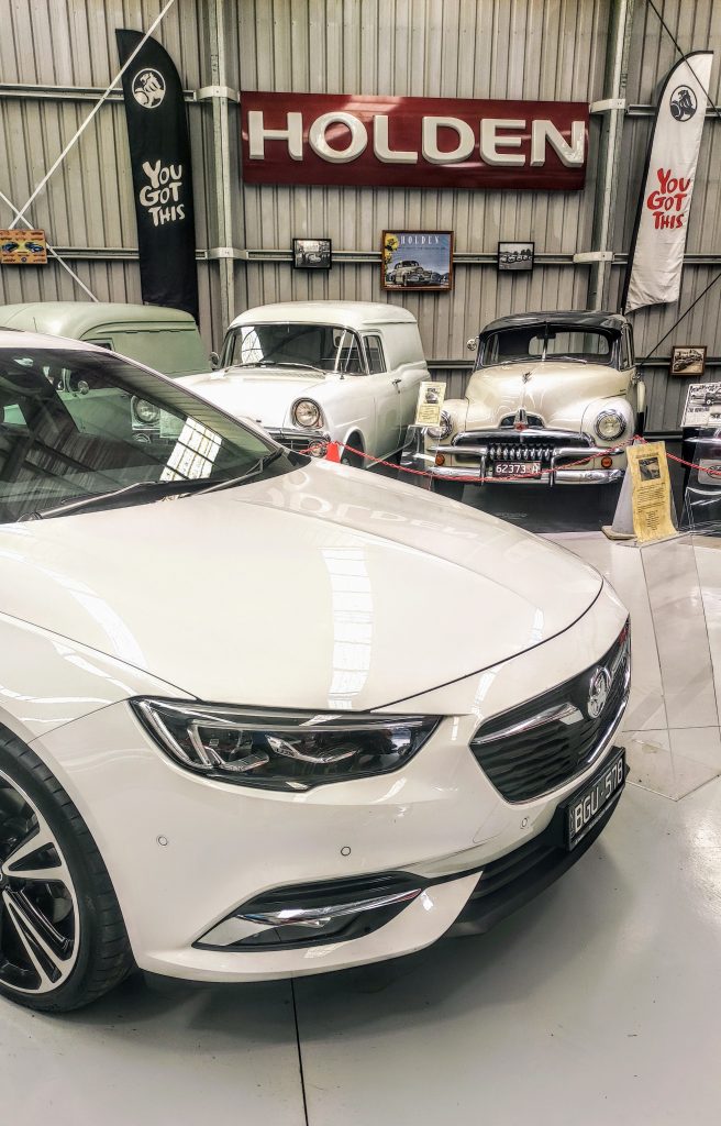 Cars in a museum at Trafalgar in Gippsland Australia
