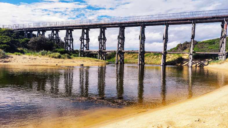 old railway trestle bridge