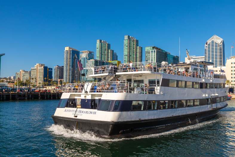 a tourist boar that does cruises around San Diego harbour with teens and families