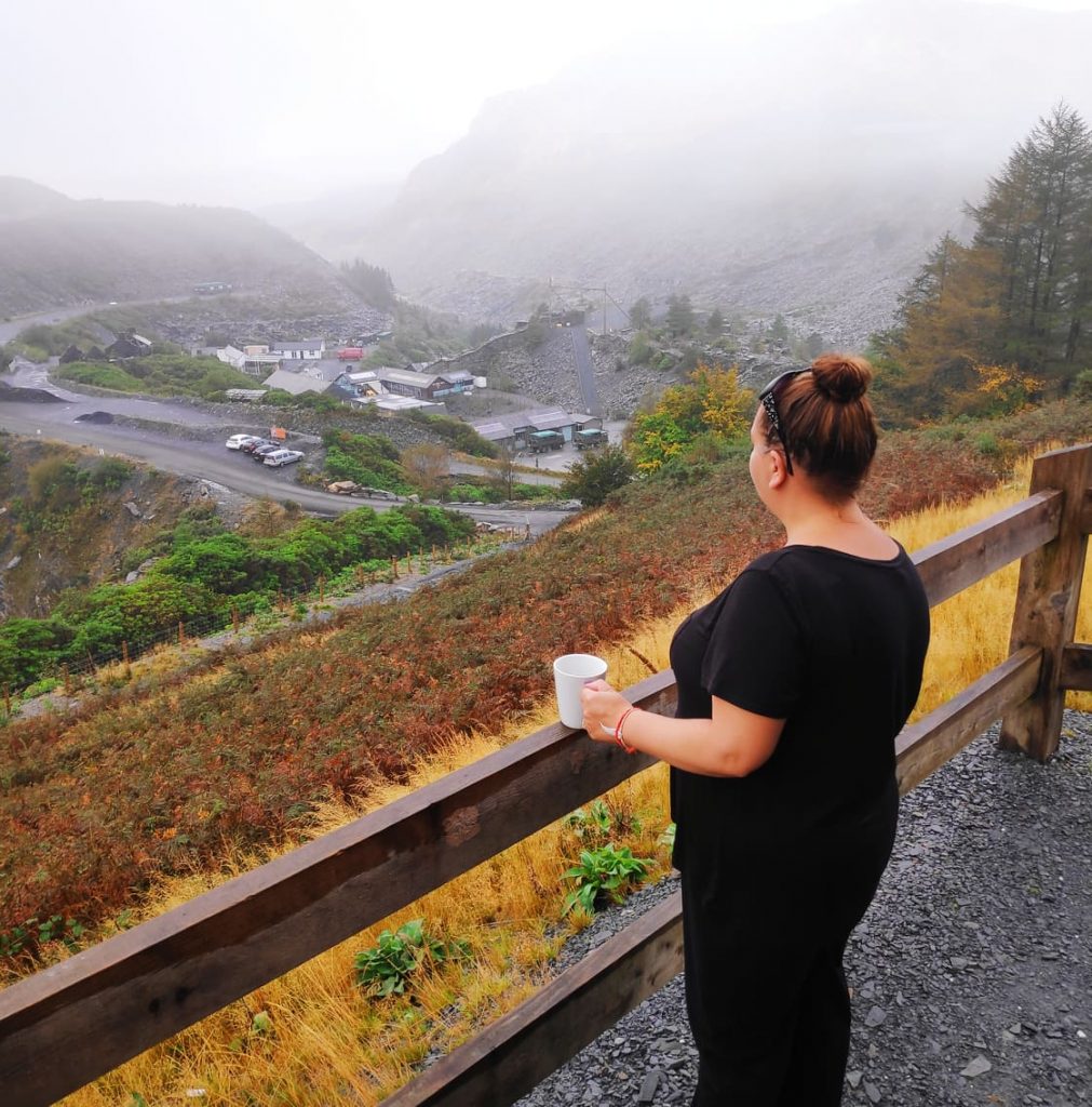 Glamping in Snowdonia with coffee