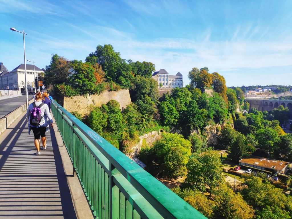 walking to Luxembourg City