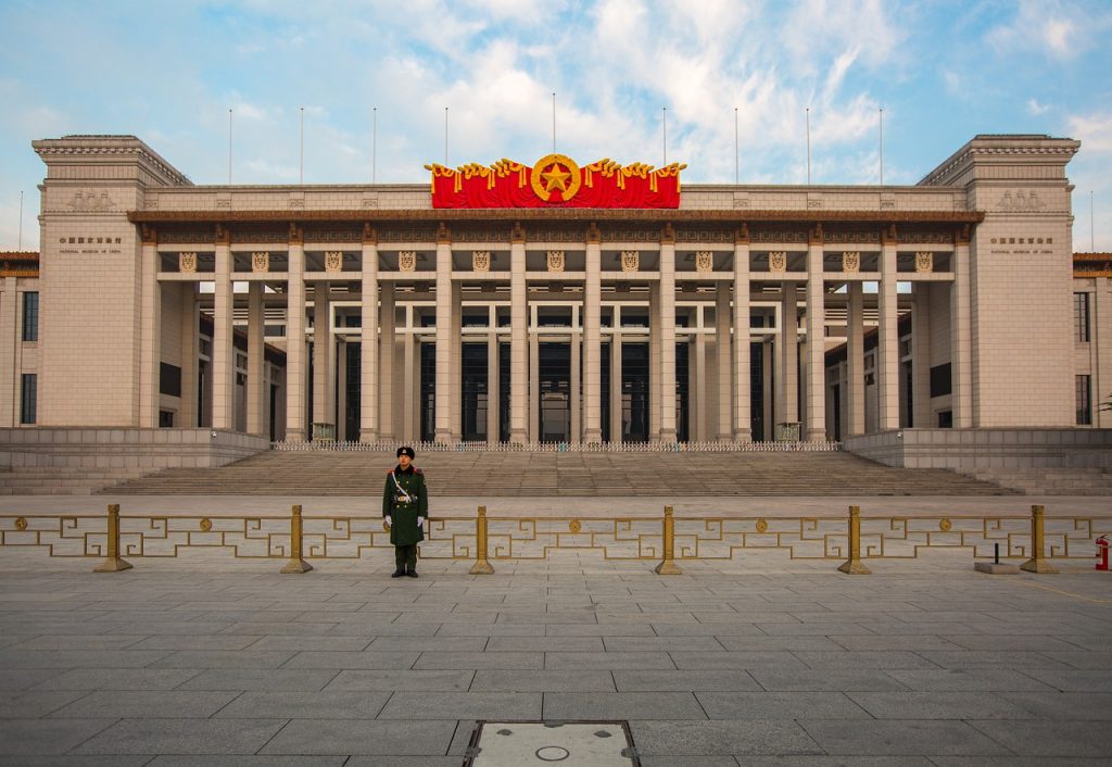 Sculpture of Chairman Mao Zedong in Beijing, a prominent symbol of China's revolutionary history