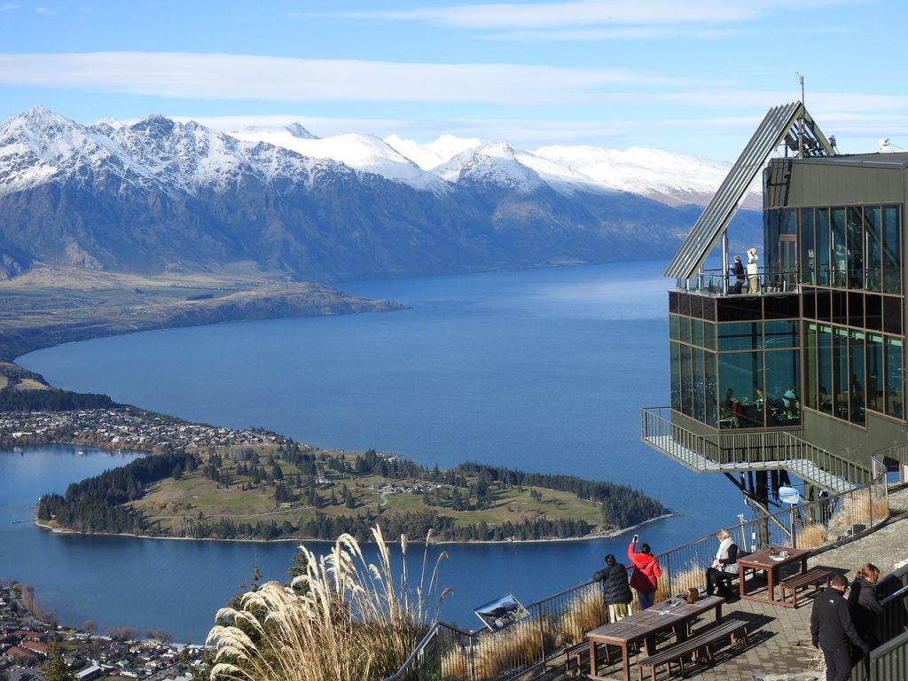 the summit view over Queenstown
