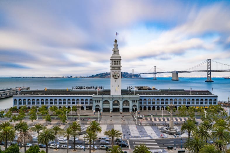 the famous San Francisco ferry building