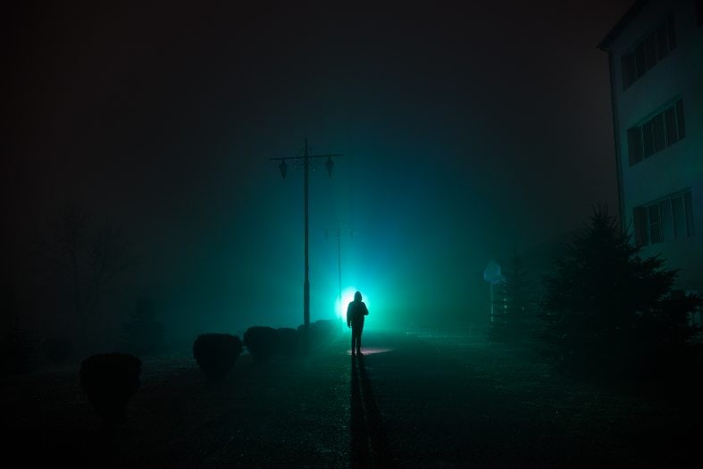A mysterious figure on a ghost tour