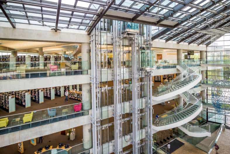 the inside of the Salt Lake City Library