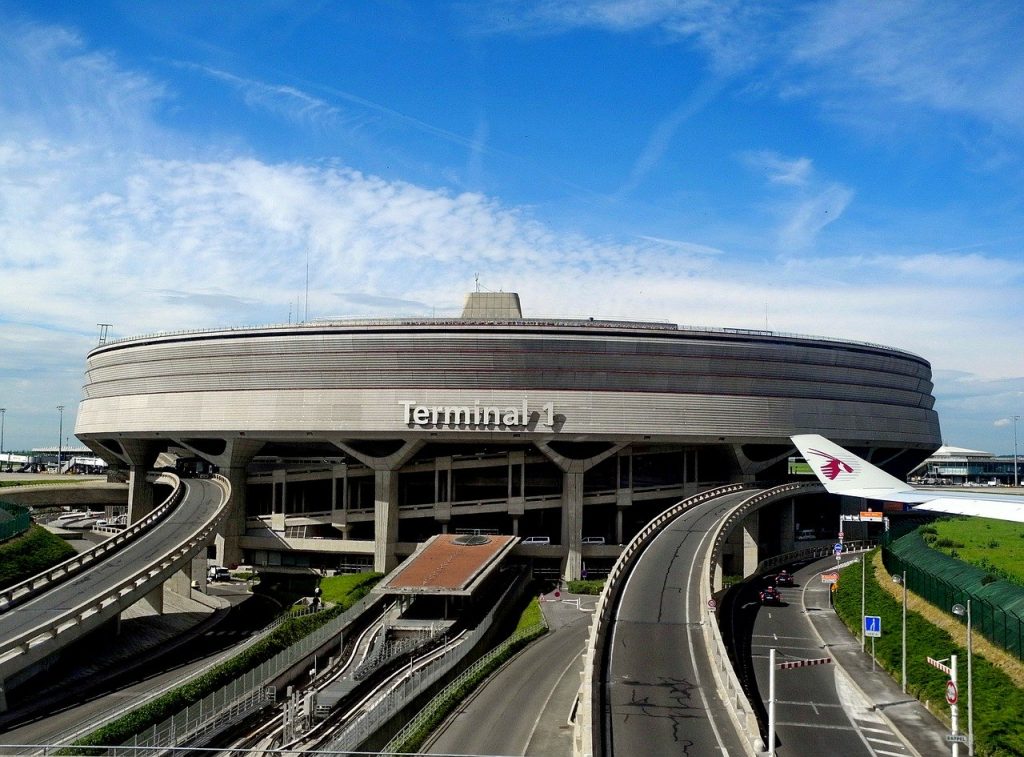 Terminal 1 at Paris airport