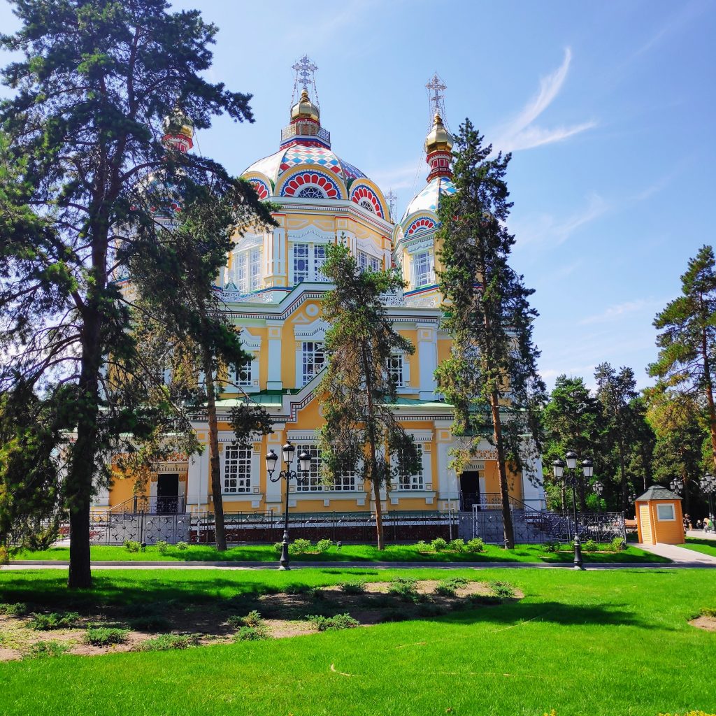 A russian Orthodox church in Almaty