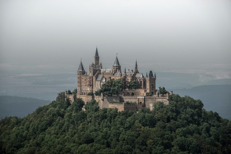 Castle in Germany sitting on top of a hill