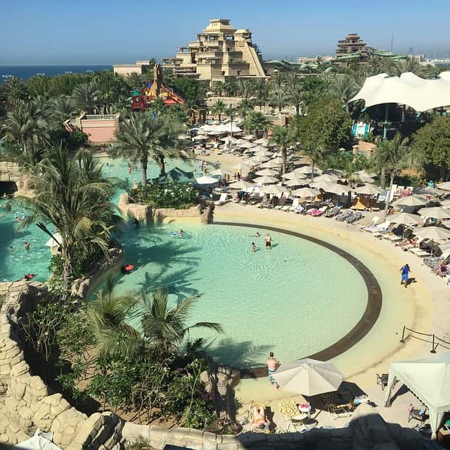 water park area for tourists in Dubai.