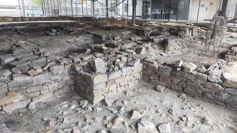 Archeological site under YHA sydney harbour
