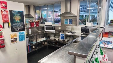 the kitchen at YHA Sydney Harbour
