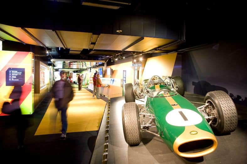 a formula one car on display at the Australian sports museum