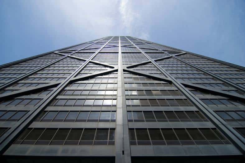 the facade of the John Hancock Building