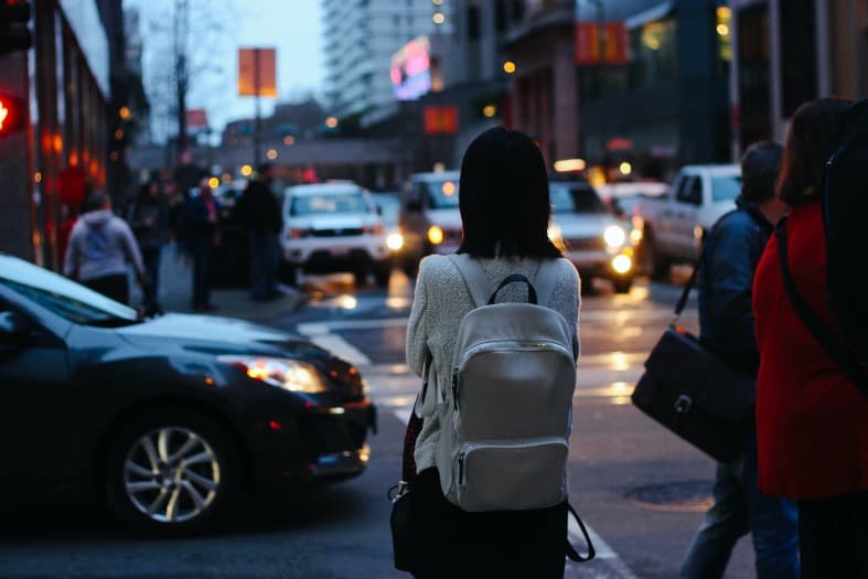 Teenager exploring San Francisco's vibrant streets