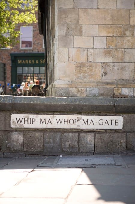 iconic Whip-ma-whop-ma-gate street in York