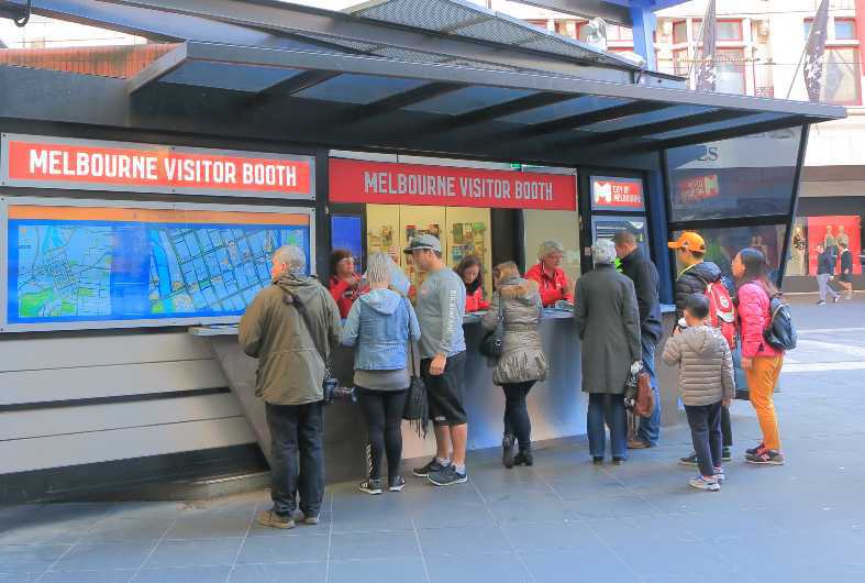 tourist information in bourke st mall in Melbourne