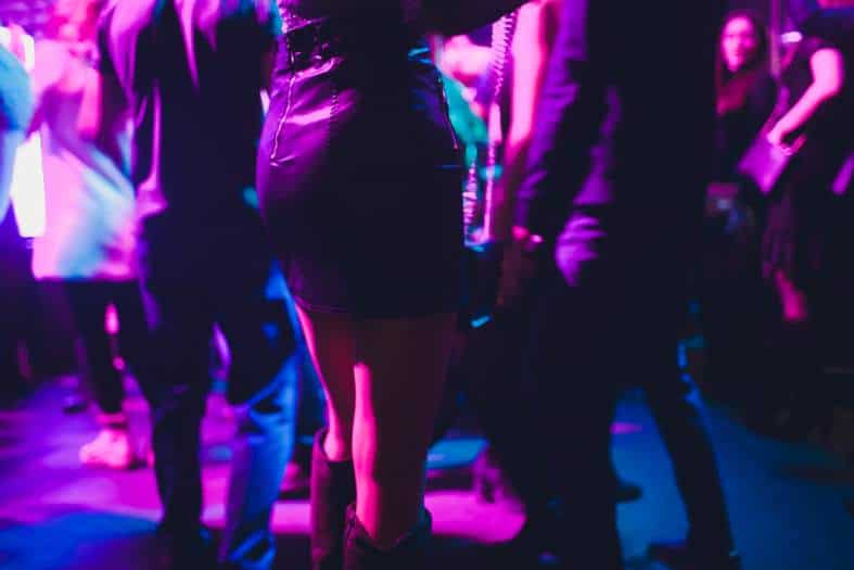 Young Adults teens 18-19 enjoy themselves at a club