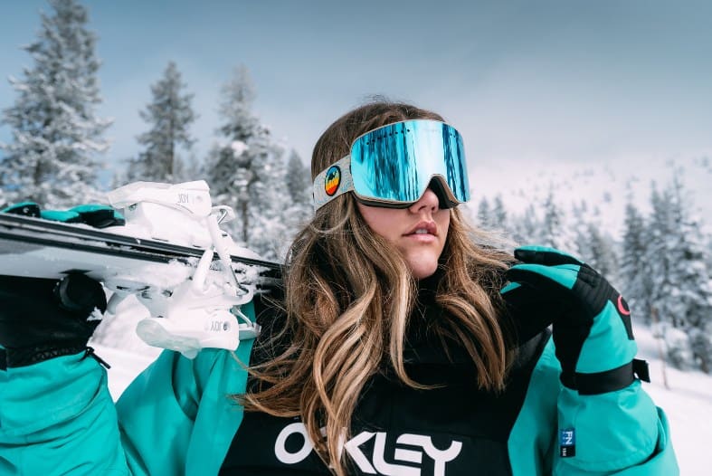 A teenage girl going skiing around Boise Idaho
