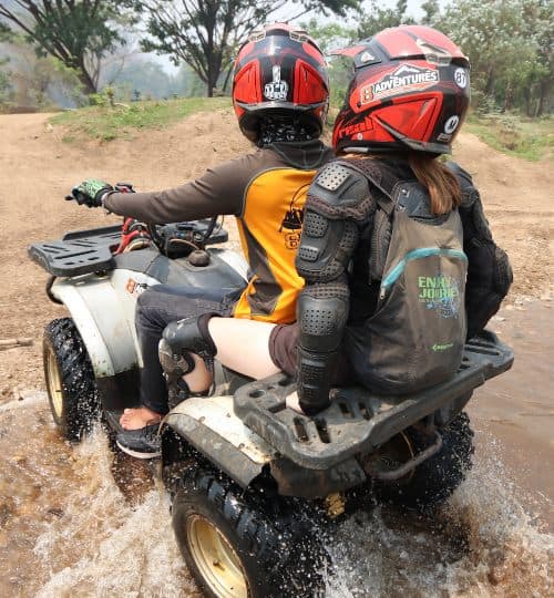 riding motorbikes on tour in Chiang Mai