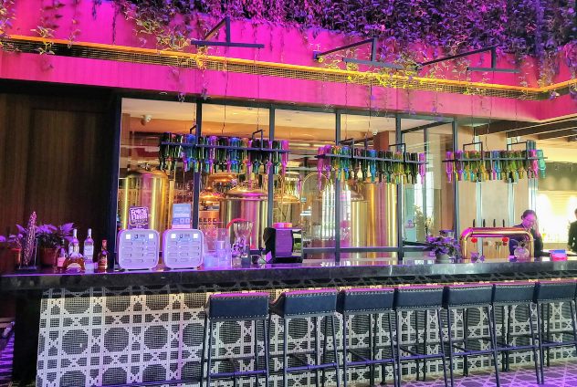 The bar, micro brewery area at Wyndham tryp hotel