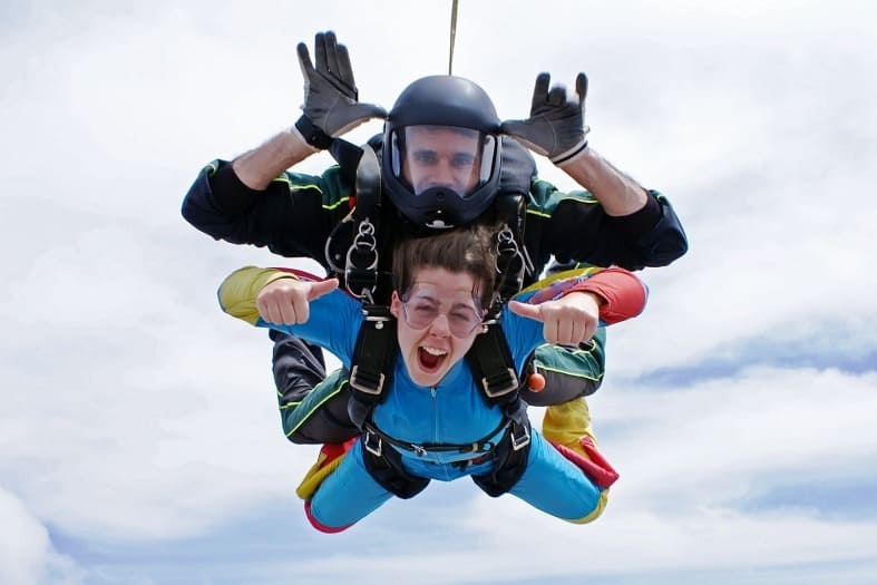 a tandem skydive above Adelaide Australia