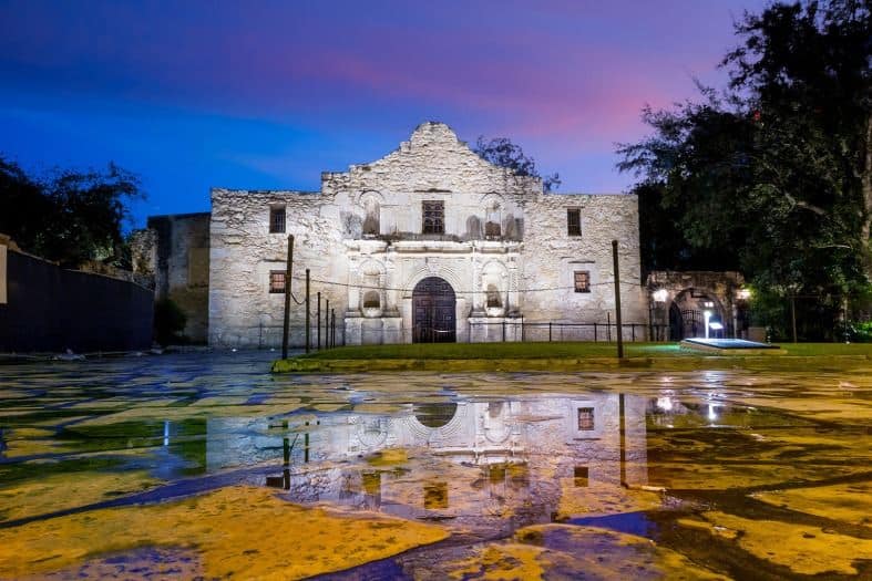 The historic Alamo mission in downtown San Antonio Texas.