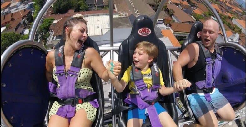 Thrilling Bali Adventure featuring the reverse bungee