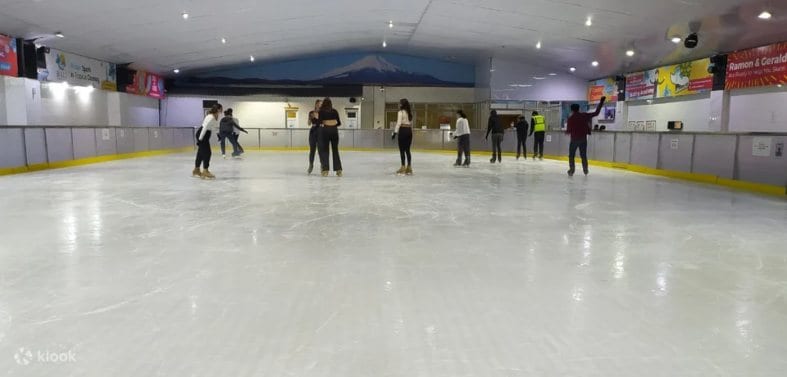 Teenagers in Bali ice skating