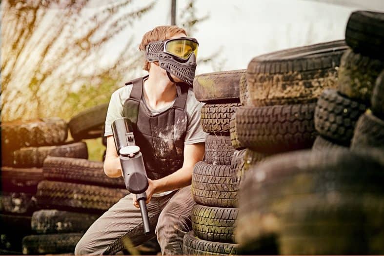 A teenage paintball one of the fun things to do in Adelaide