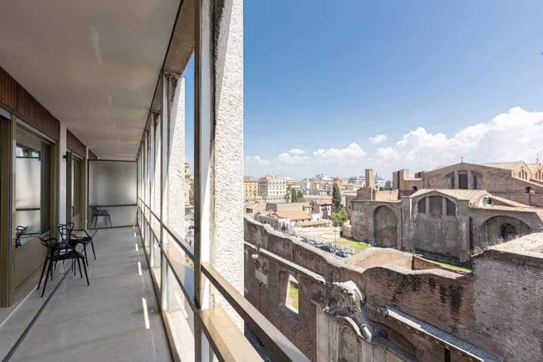 A plum guide apartment in Rome with a view of ancient rome