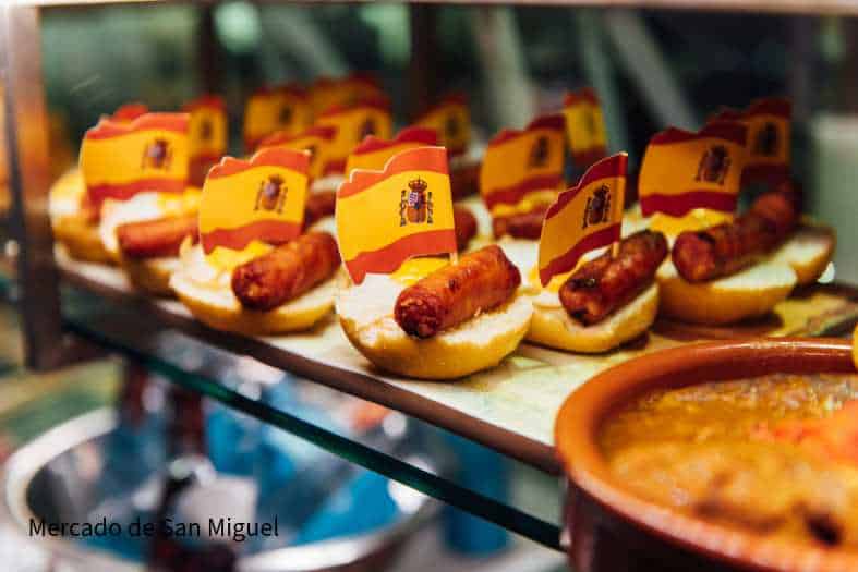 tapas at the Mercado de San Miguel in madid