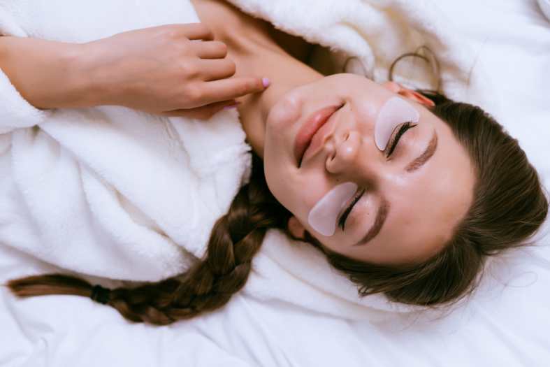 a teen at a day spa after having a massage