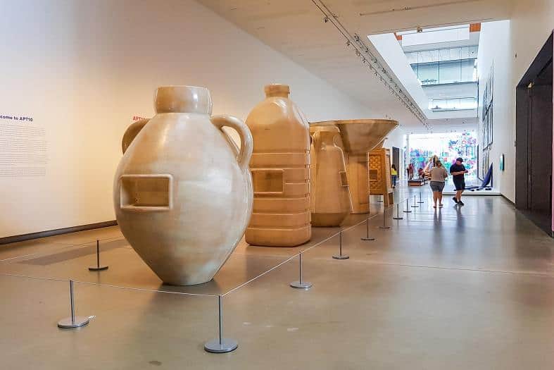 A captivating view of the Brisbane Gallery of Modern Art (GOMA) in Brisbane, Queensland