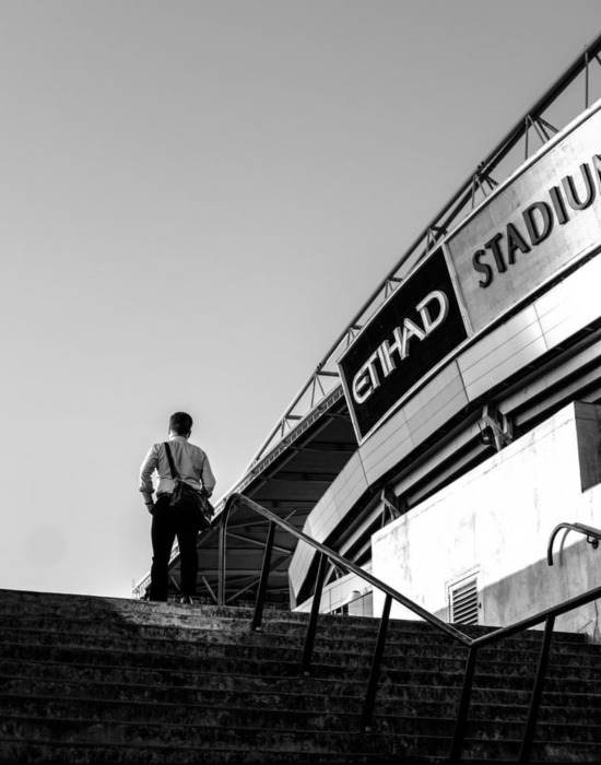 the Etihad Stadium in Manchester.
