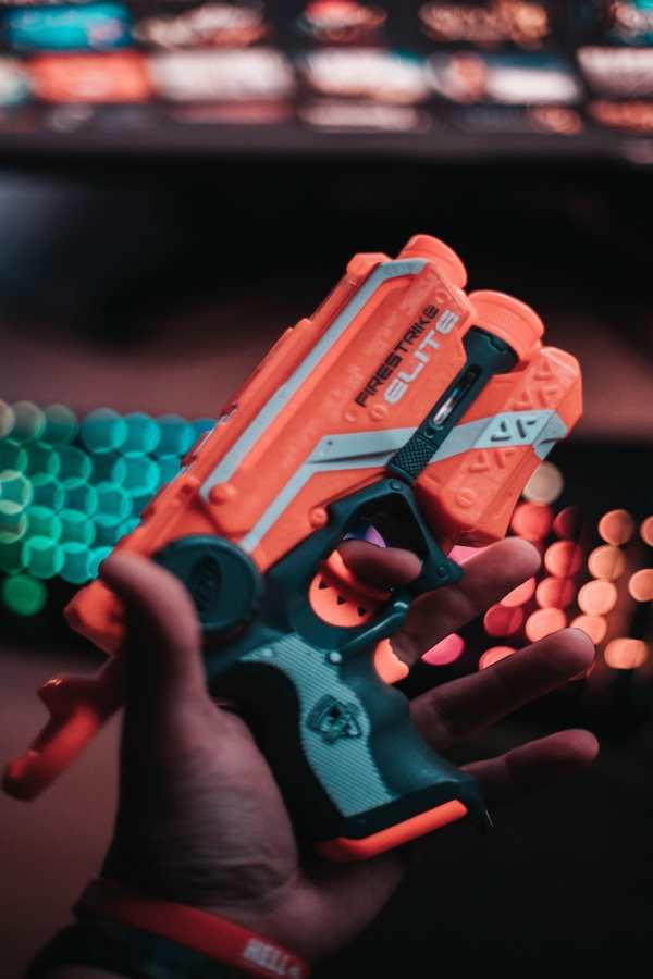 Playing with Nerf Guns at a manchester Experience